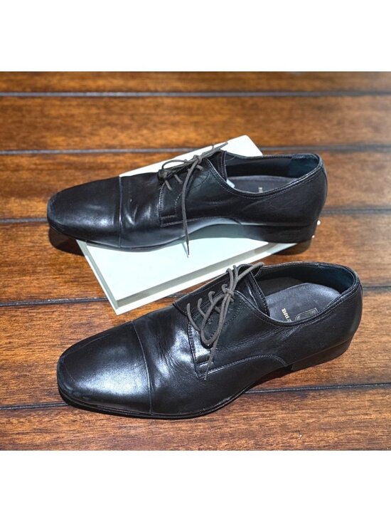 size 7 1/2 M Bruno Magli black lace up dress shoes mens oxford 7.5 main image 7